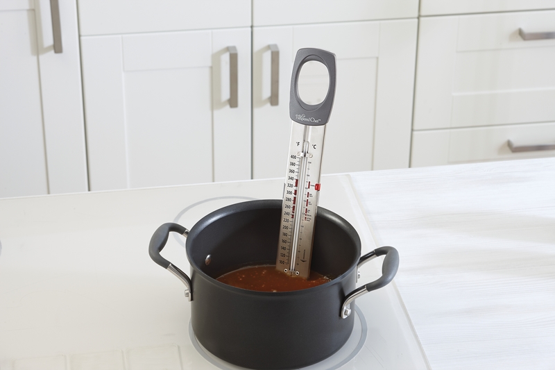 Use a candy thermometer to keep track of your mixture's temperature. 